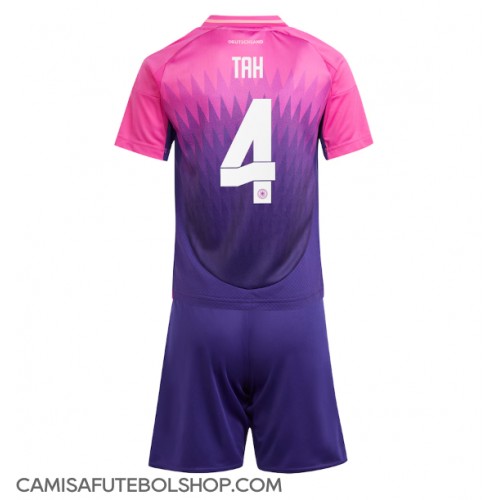 Camisa de time de futebol Alemanha Jonathan Tah #4 Replicas 2º Equipamento Infantil Europeu 2024 Manga Curta (+ Calças curtas)